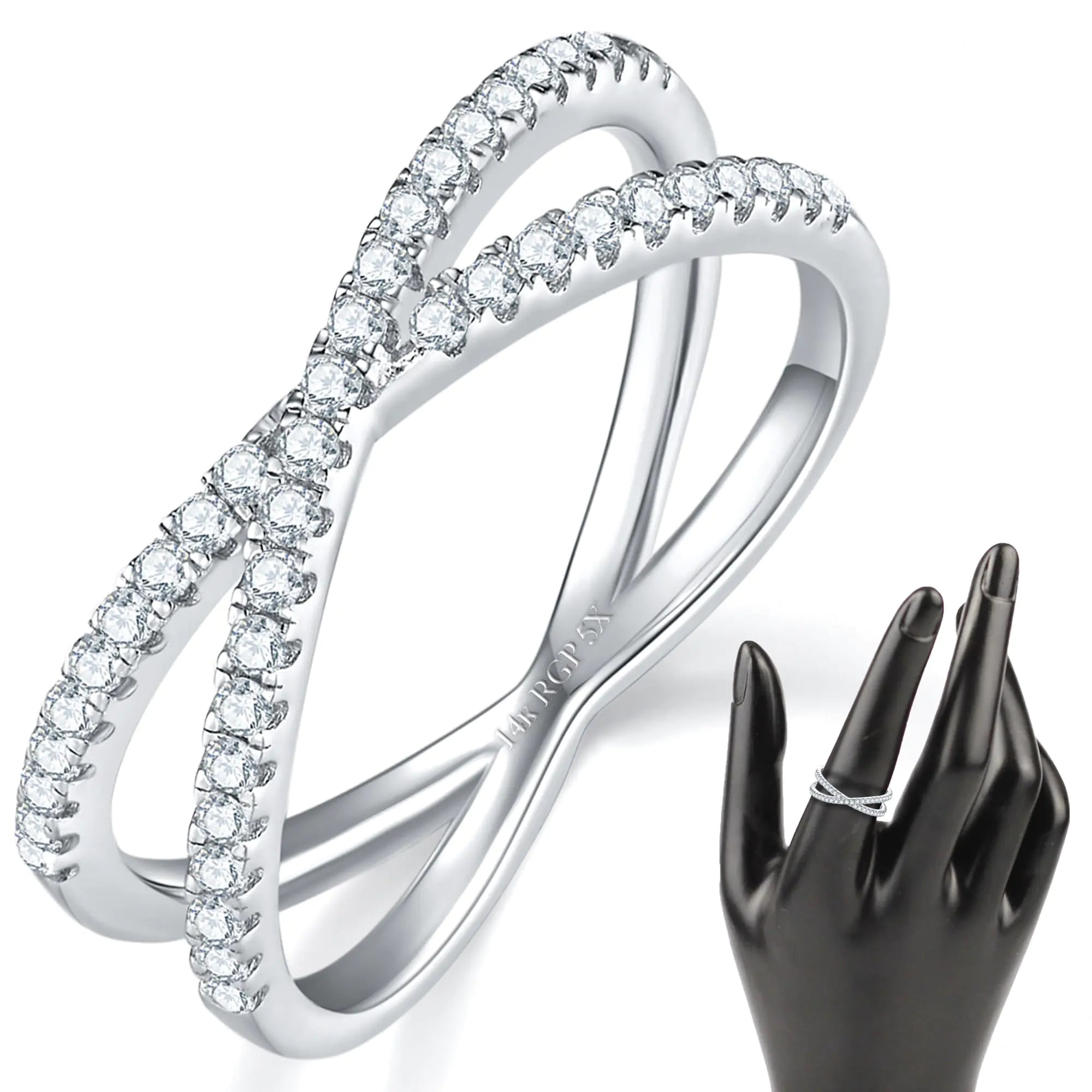 MINDDHA X Criss-Cross CZ Ring