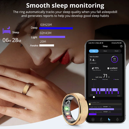 Smart Ring – Health &amp; Sleep Tracker with Charging Case, Waterproof, Multi-Sport Mode